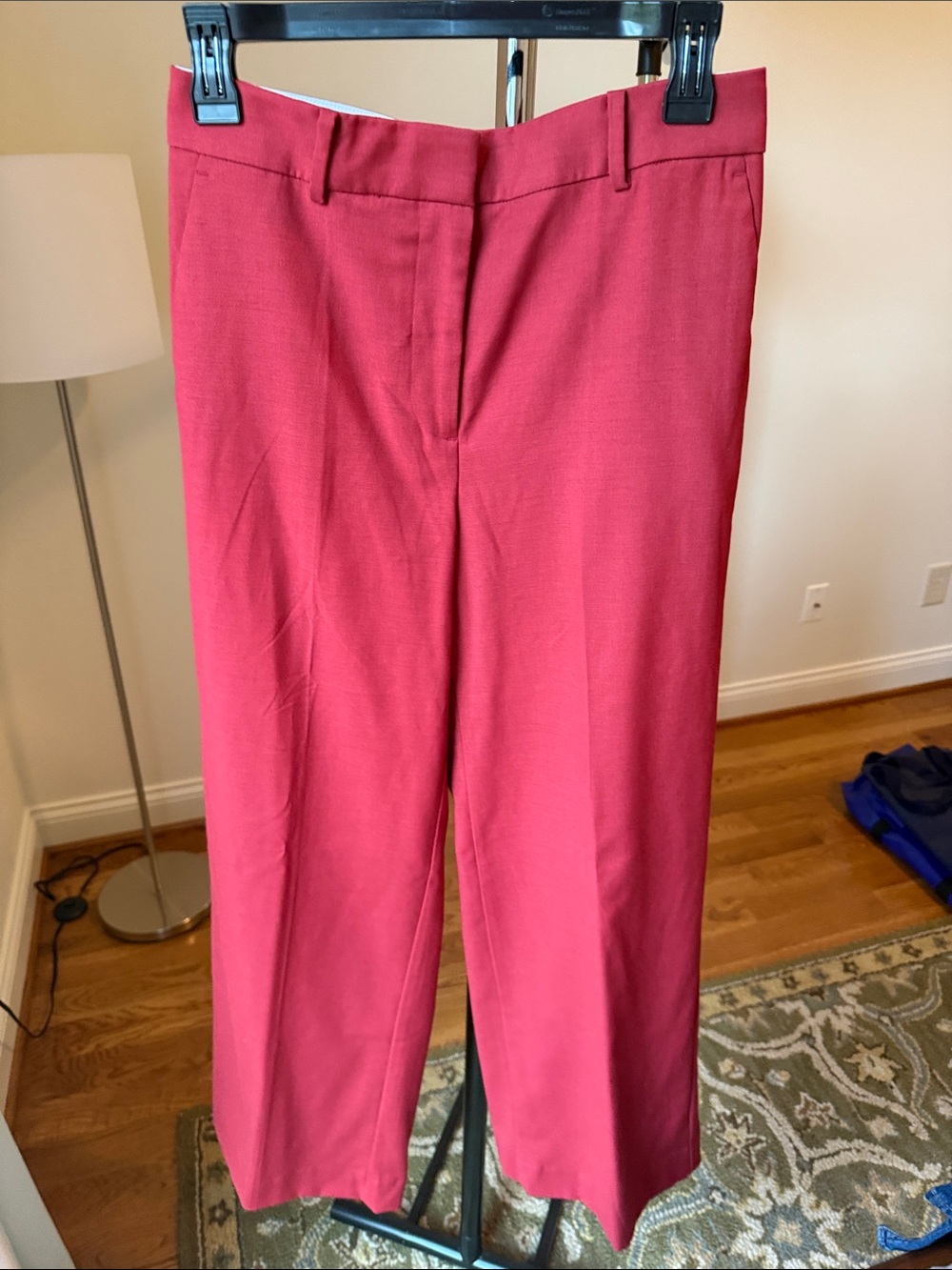 Ann Taylor Red Straight-Leg Dress Pants